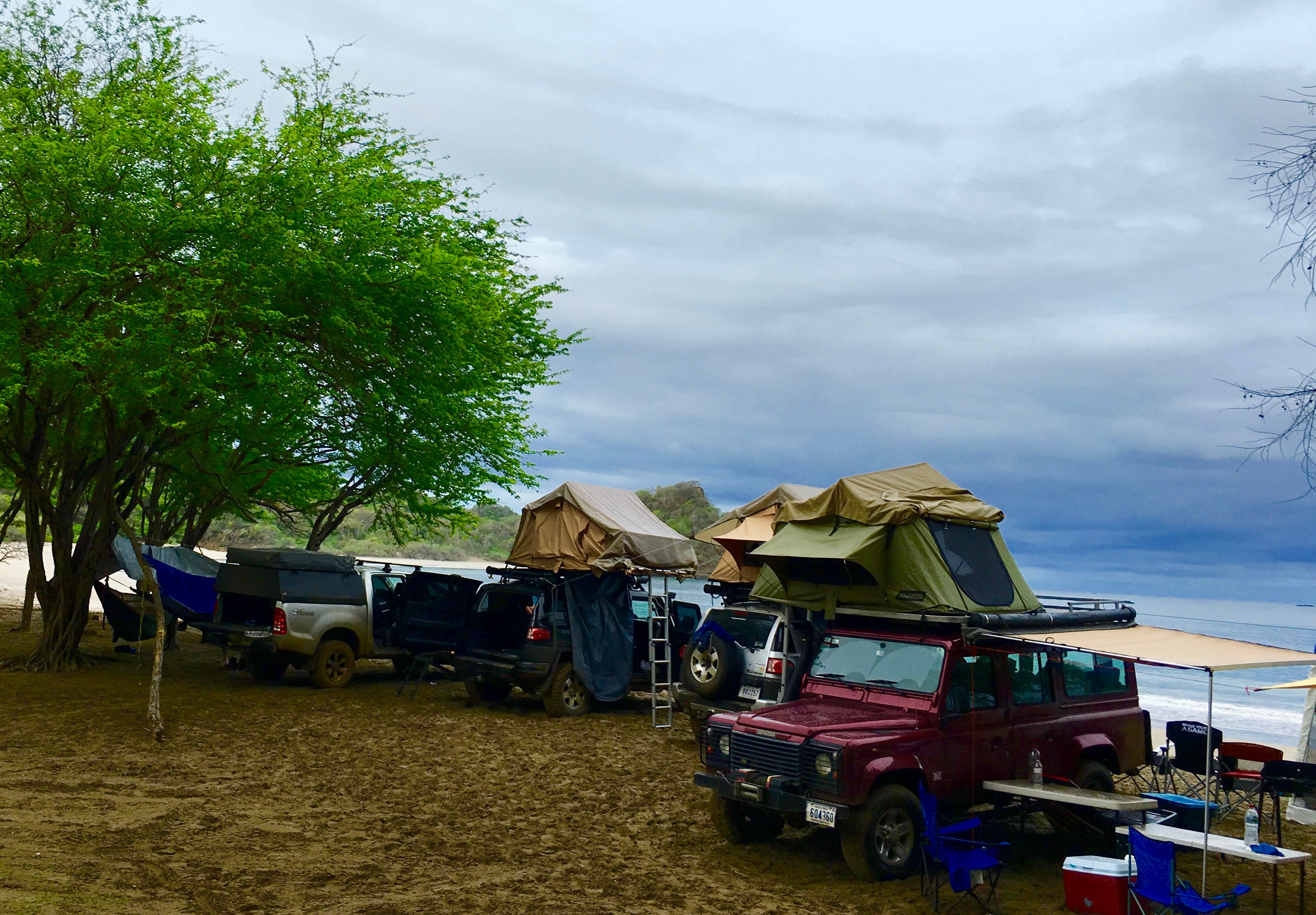 Beach camping in Costa Rica