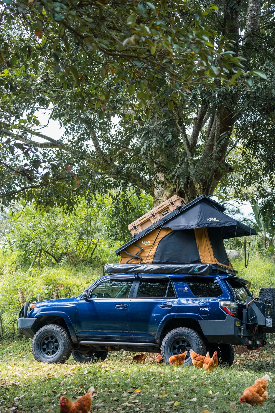 Toyota 4Runner Premium with its hard-shell tent open, side view